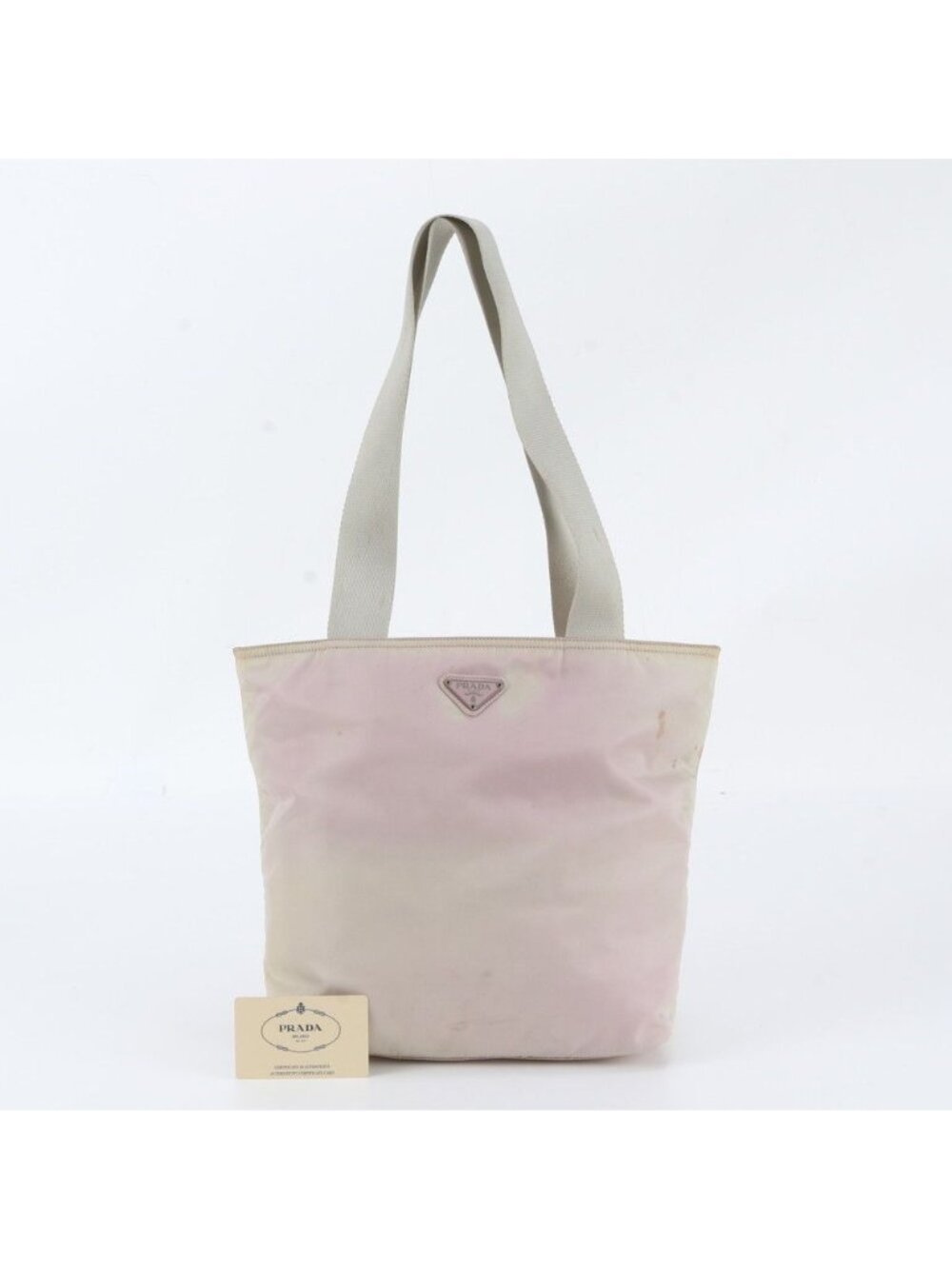 Prada Tessuto Nylon Triangle Logo Tote Bag Shoulder